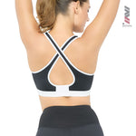 Wacoal Motion Wear In to Out exercise bra, model WR3455, black (BL)