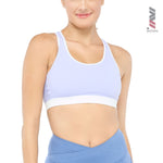 Wacoal Motion Wear In to Out exercise bra, model WR3455, light blue (LS)