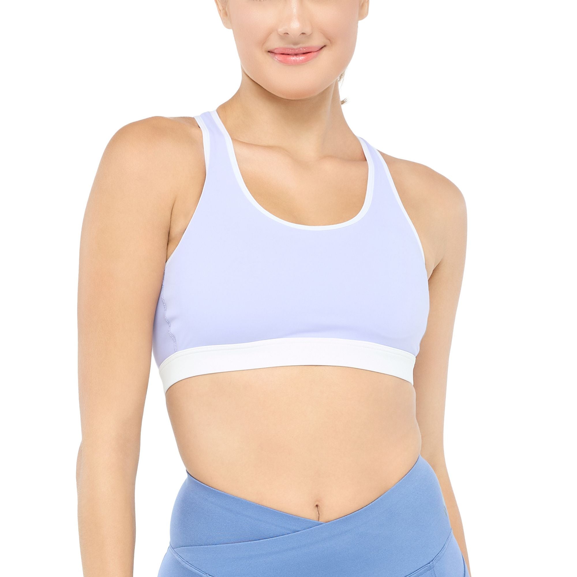 Wacoal Motion Wear บราสำหรับออกกำลังกาย In to Out รุ่น WR3455 สีฟ้าอ่อน (LS)