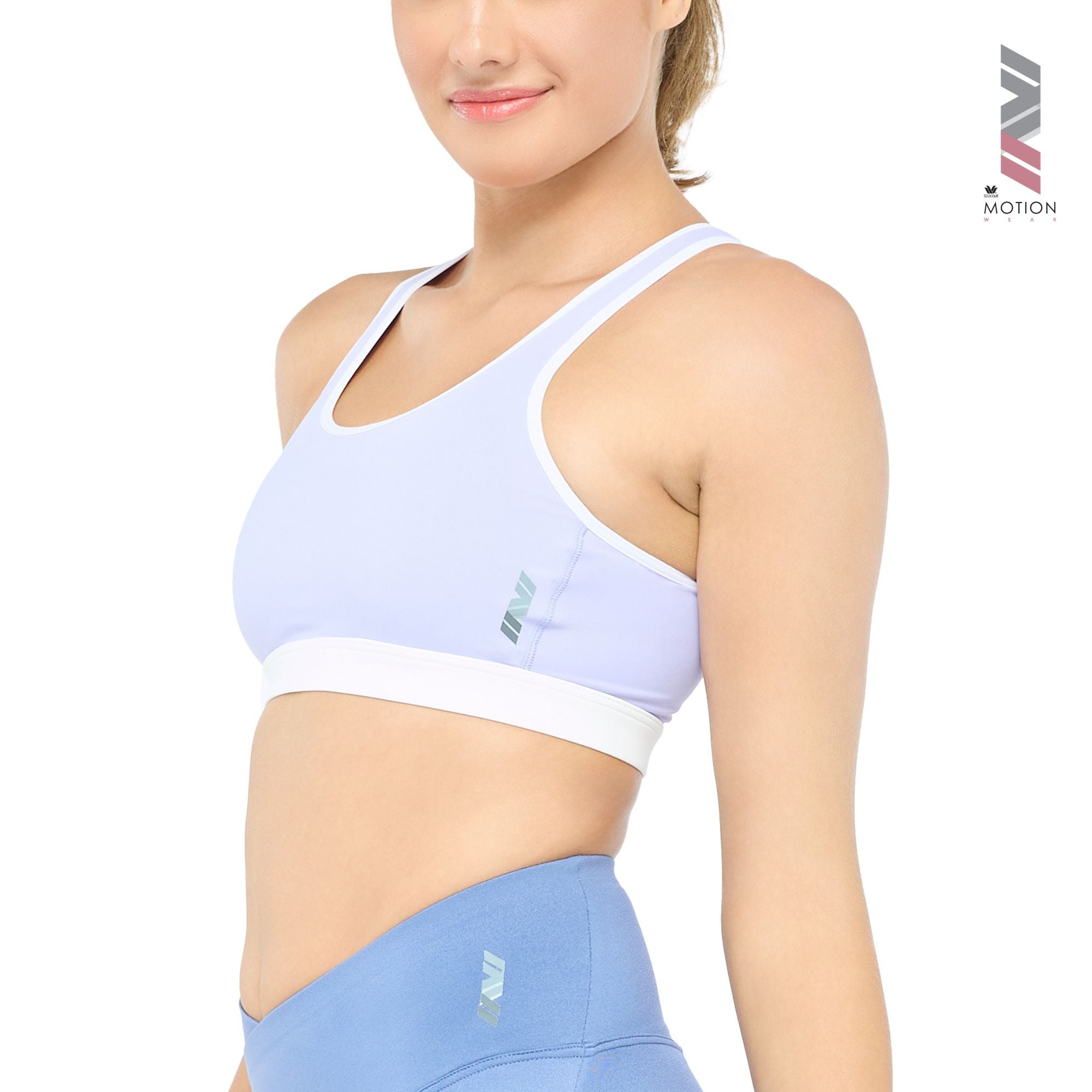 Wacoal Motion Wear บราสำหรับออกกำลังกาย In to Out รุ่น WR3455 สีฟ้าอ่อน (LS)