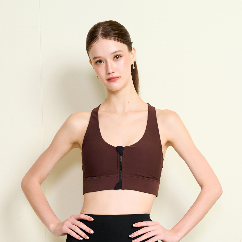 Wacoal Motion Wear บราออกกำลังกายแบบรูดซิปด้านหน้า รุ่น WR3464 สีแดง (CH)