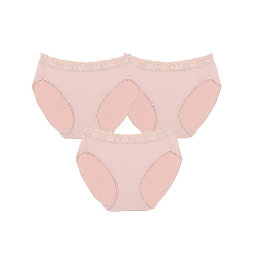Wacoal Panty pack กางเกงในใส่สบาย รูปแบบบิกินี่ set 3 ชิ้น รุ่น WU1T35 สีเบจ (BC)