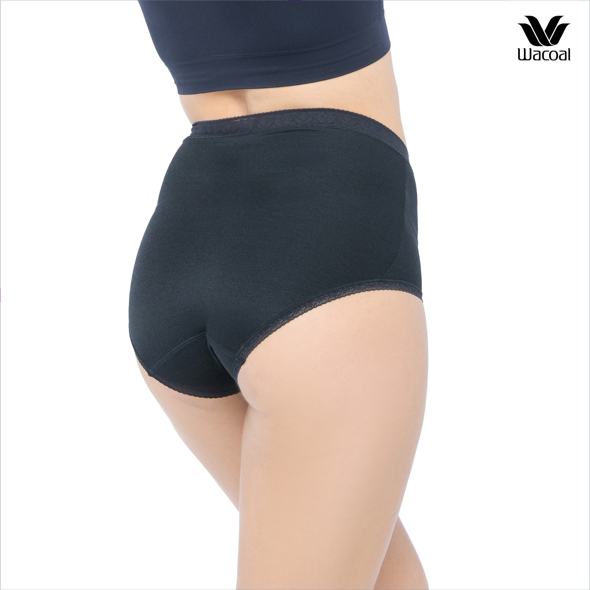 Wacoal H-fit secret support กางเกงในกระชับหน้าท้อง รุ่น WU4545 สีดำ (BL)