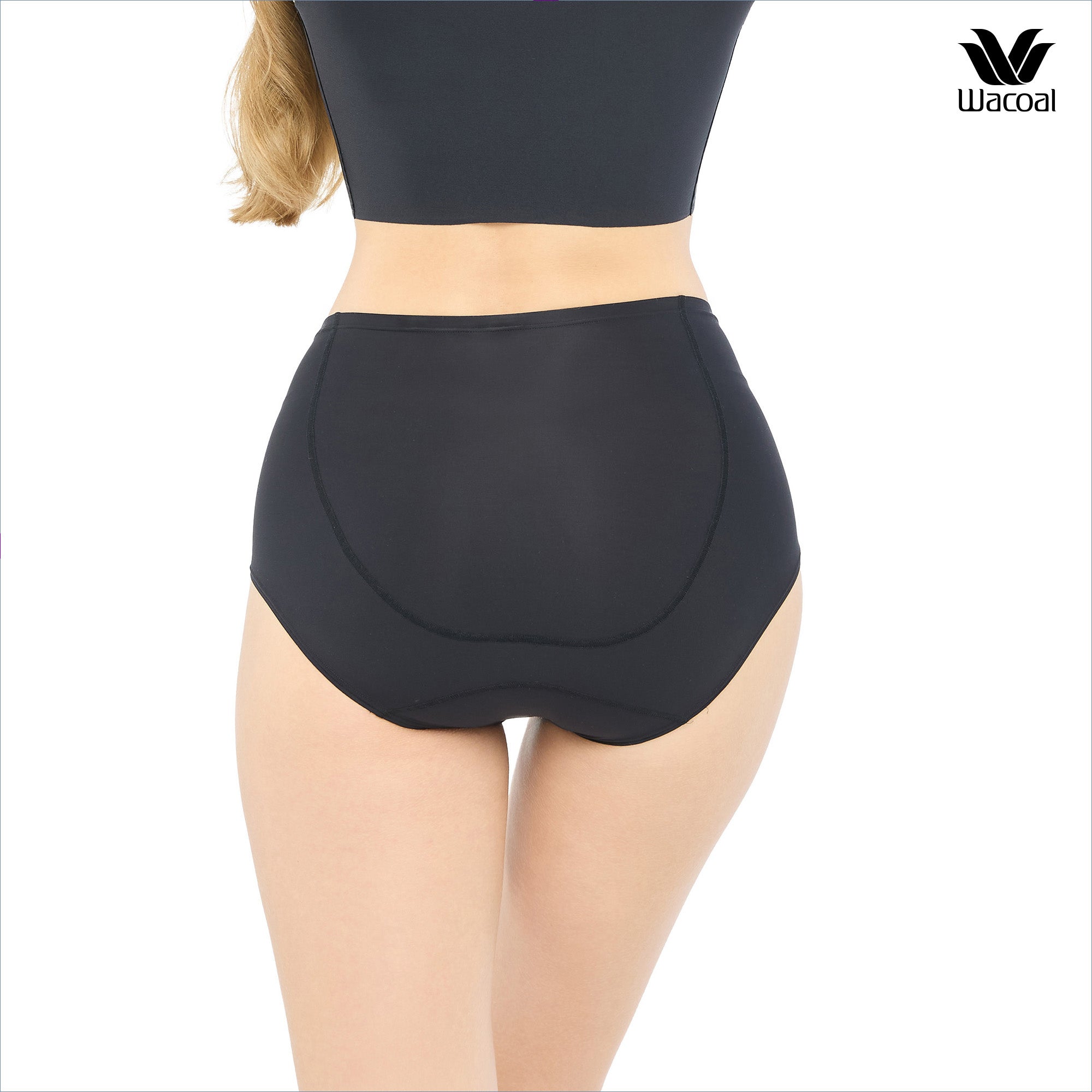 Wacoal Panty Secret Support กางเกงใน SOFT FLEX รุ่น U-FIT WU4974  สีดำ (BL)