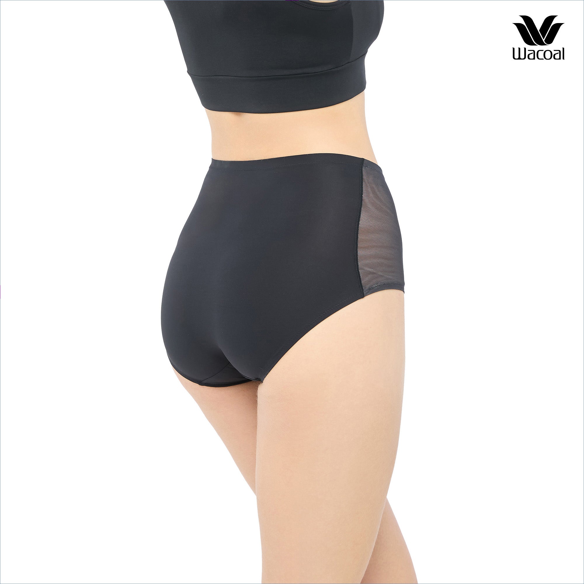 Wacoal Panty Secret Support กางเกงใน SOFT FLEX รุ่น S-FIT WU4977 สีดำ (BL)