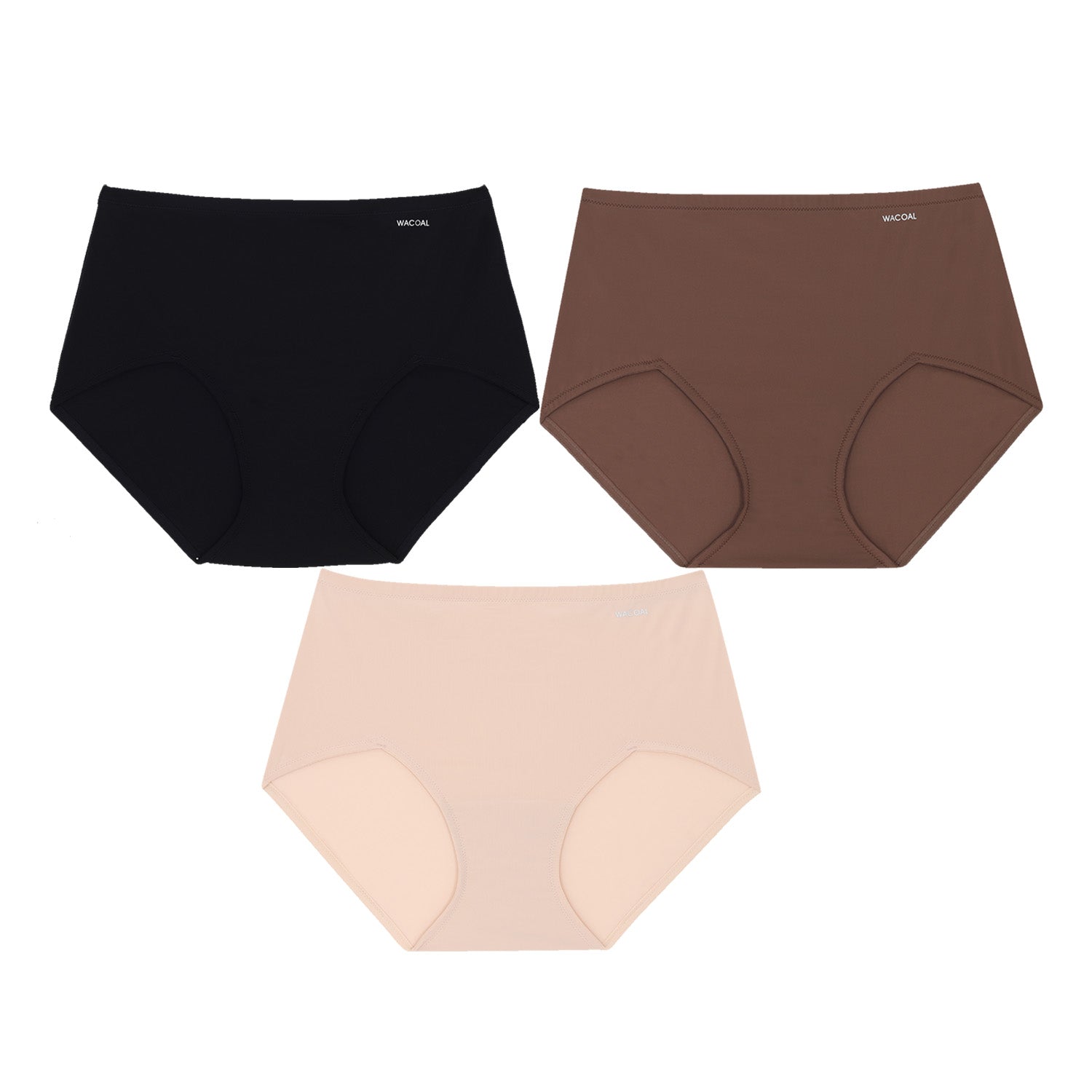 Wacoal H-fit Secret Support กางเกงในกระชับหน้าท้อง รูปแบบเต็มตัว (SHORT) เซ็ท 3 ชิ้น รุ่น WU8114/WU8314 คละสี (BR)