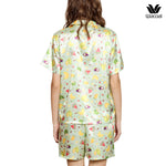 Wacoal Any Thai Any Where Collection วาโก้ ชุดนอนกันโป๊ รูปแบบเสื้อแขนสั้น กางเกงขาสั้น พิมพ์ลายผลไม้ไทย รุ่น WN7V12 สีเขียว (ME)