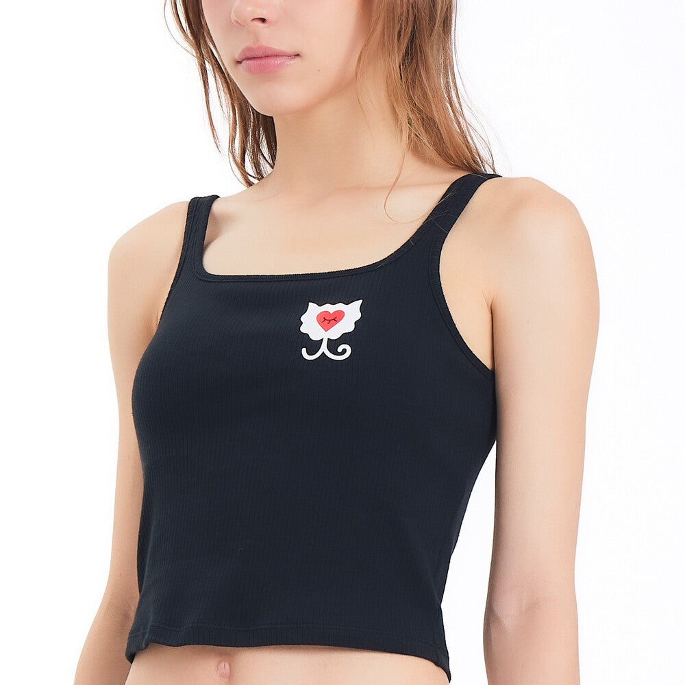 Wacoal Styled by Whimsy Blurry เสื้อสายเดี่ยวเสริมบราพร้อมกางเกงขาสั้น รุ่น WN9D11 สีดำ (BL)