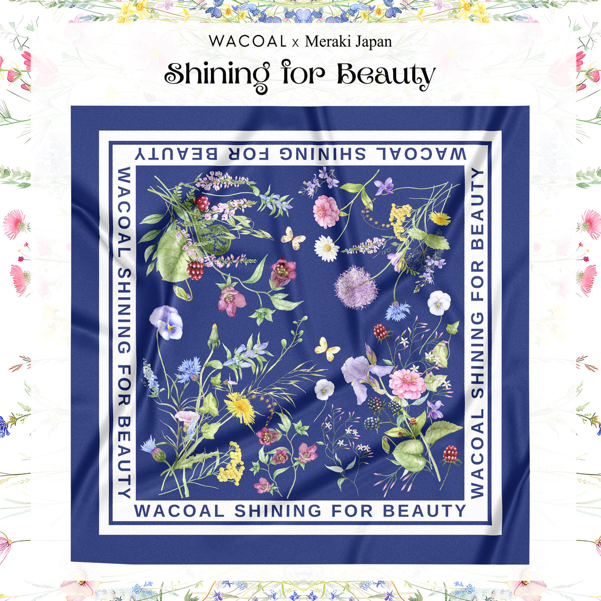 Wacoal x Meraki Shining for Beauty ผ้าคลุมไหล่/ผ้าคลุมอเนกประสงค์ รุ่น WW120800BU สีน้ำเงิน (BU)