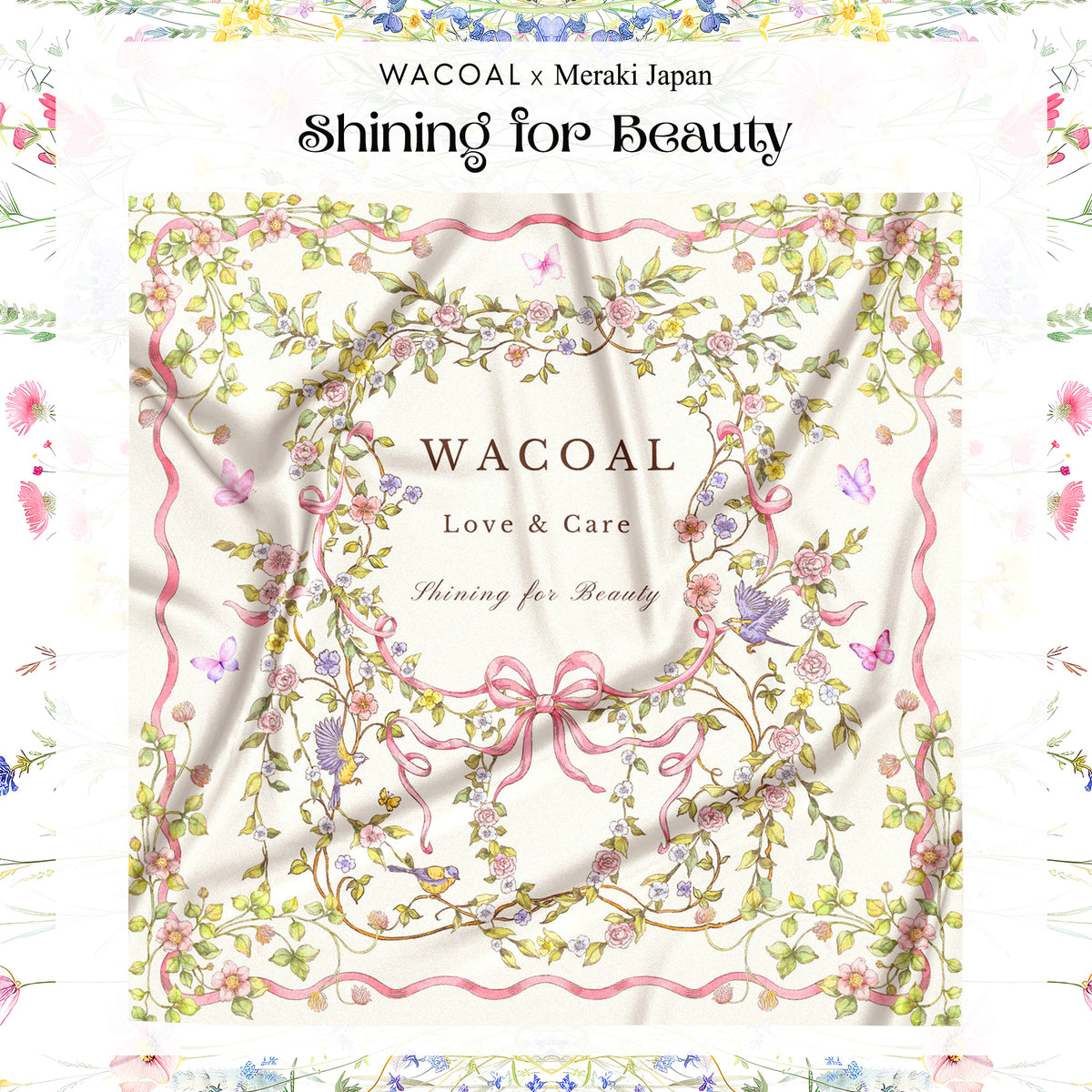 Wacoal x Meraki Shining for Beauty ผ้าคลุมไหล่/ผ้าคลุมอเนกประสงค์ รุ่น WW120800CR สีครีม (CR)