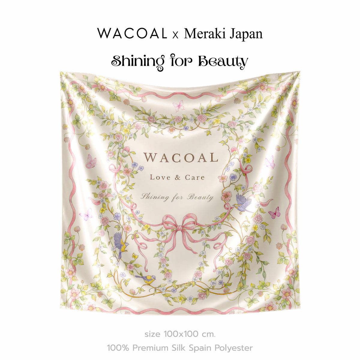 Wacoal x Meraki Shining for Beauty ผ้าคลุมไหล่/ผ้าคลุมอเนกประสงค์ รุ่น WW120800CR สีครีม (CR)