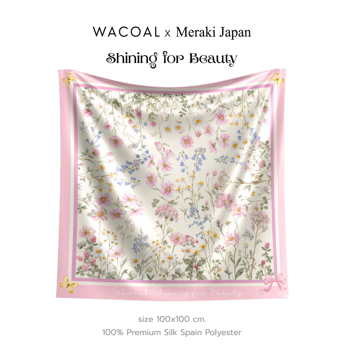 Wacoal x Meraki Shining for Beauty ผ้าคลุมไหล่/ผ้าคลุมอเนกประสงค์ รุ่น WW120800PI สีชมพู (PI)