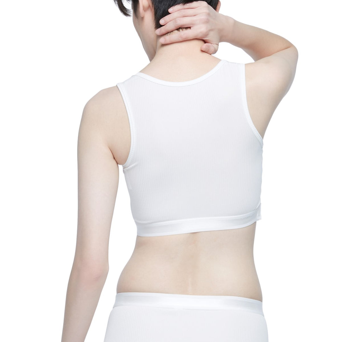 Wacoal FREEDOM Side Zip Cropped Tank Top (Tops and underwear) model WX1506+WX2601 white (WH)