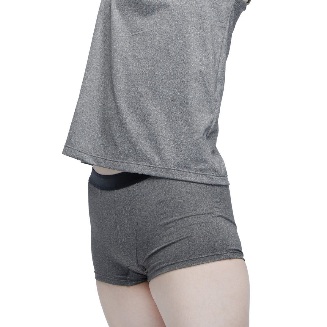 Wacoal FREEDOM Full body tank top (shirt and underwear) model WX1507+WX2602 gray and black (DG)