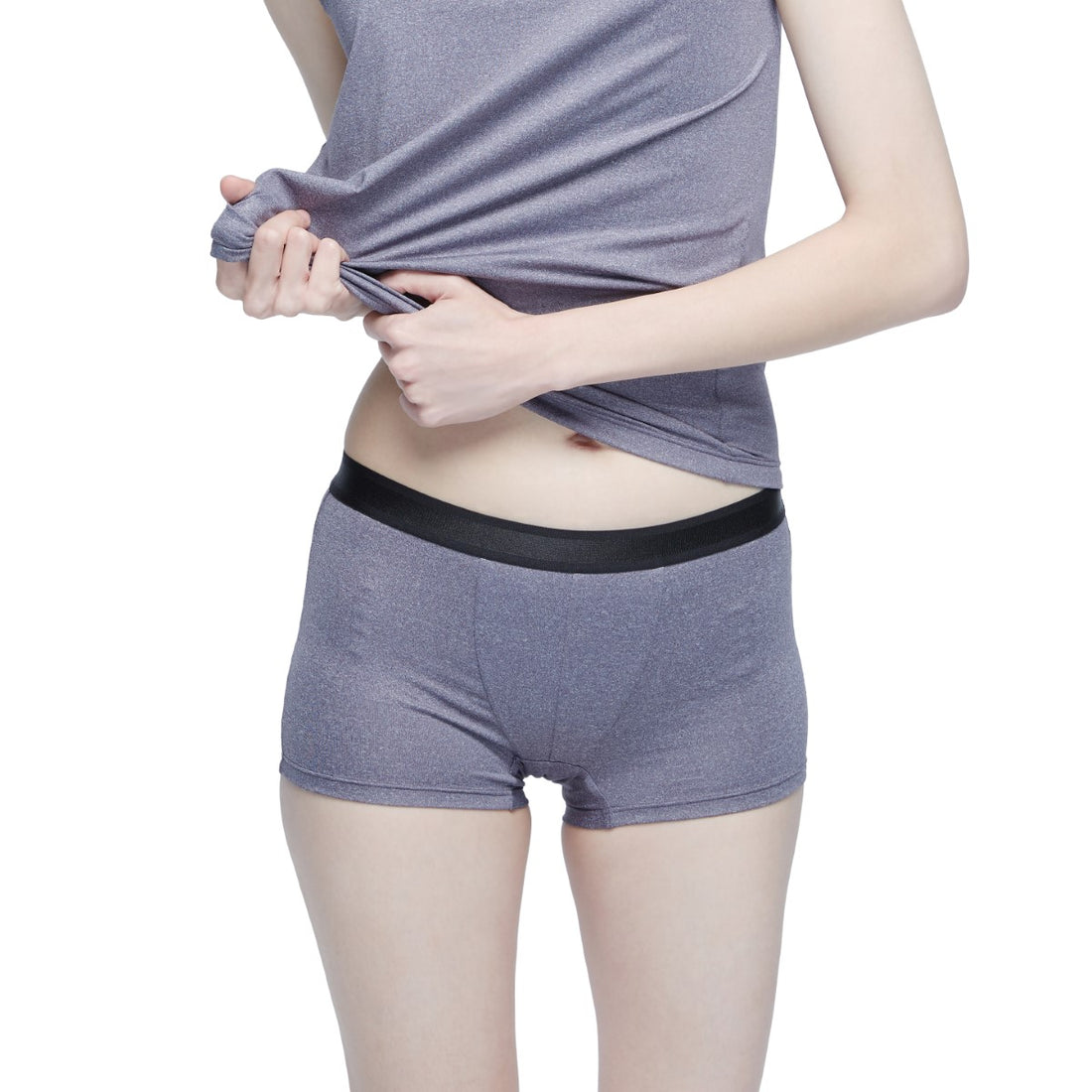 Wacoal FREEDOM Full body tank top (shirt and underwear) model WX1507+WX2602 bluish purple (PU)