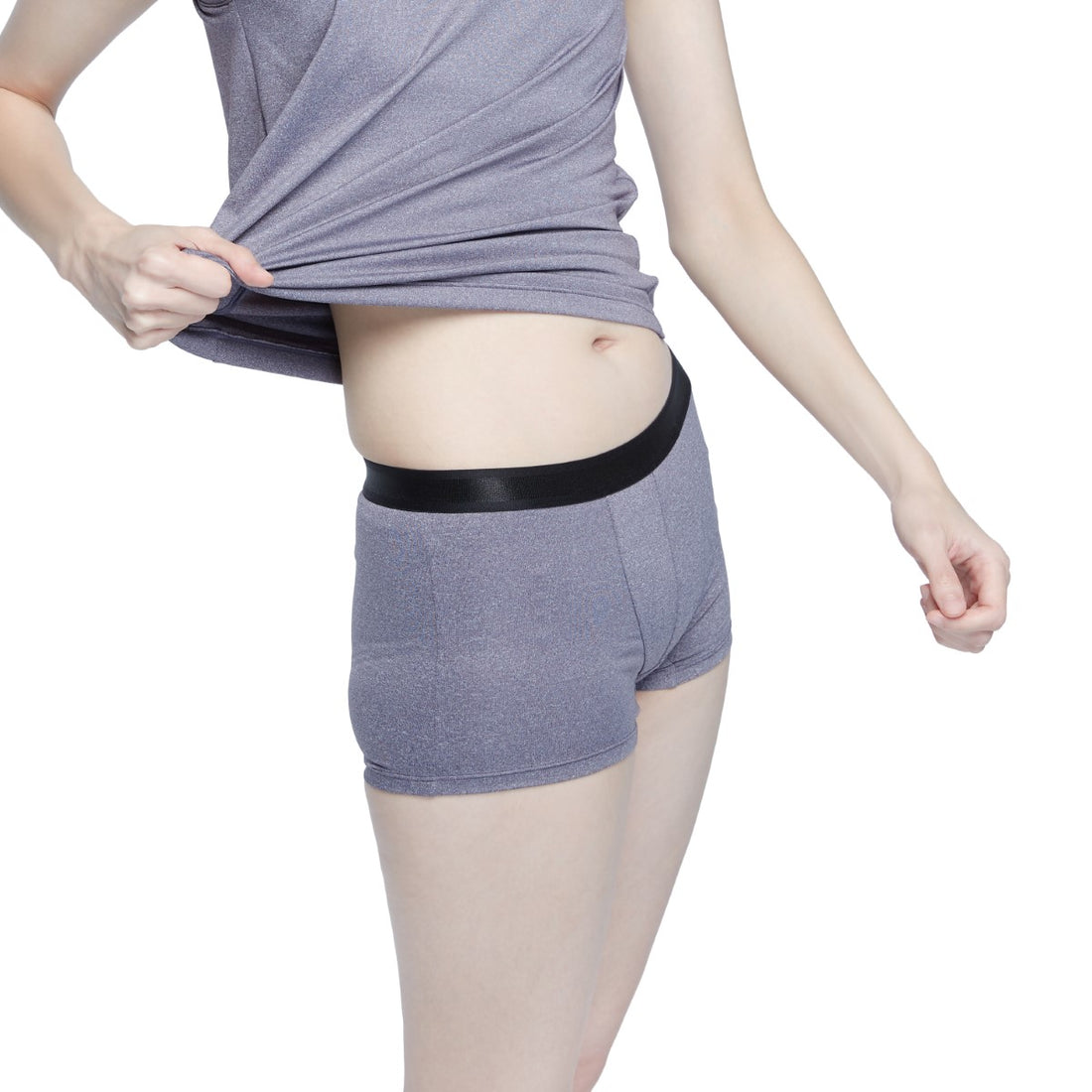 Wacoal FREEDOM Full body tank top (shirt and underwear) model WX1507+WX2602 bluish purple (PU)