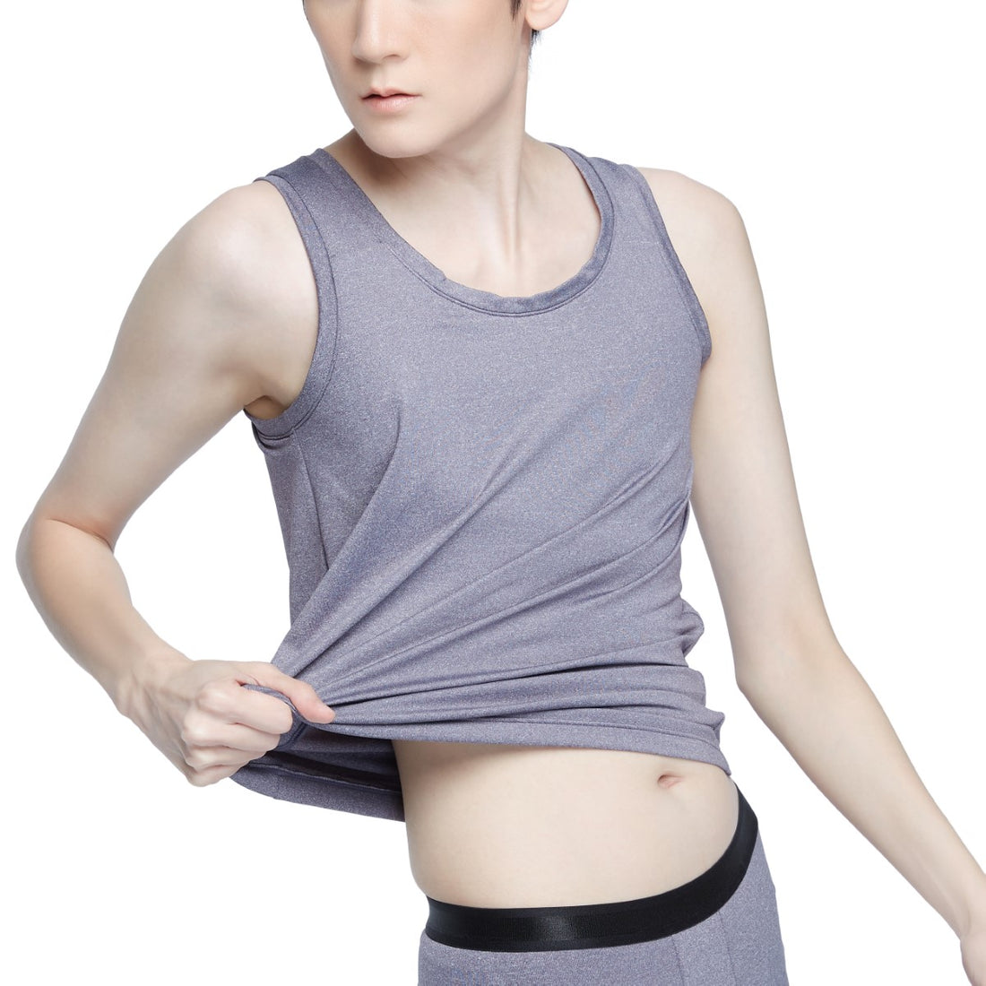 Wacoal FREEDOM Full body tank top (shirt and underwear) model WX1507+WX2602 bluish purple (PU)
