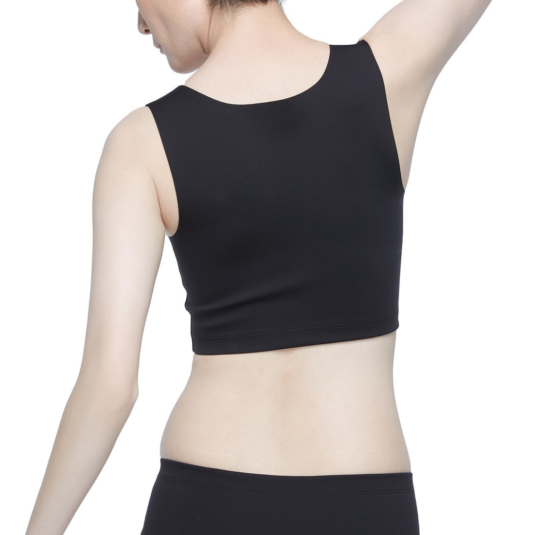 Wacoal FREEDOM Free cut half-body tank top (shirt and underwear) model WX1509+WX2604 black (BL)