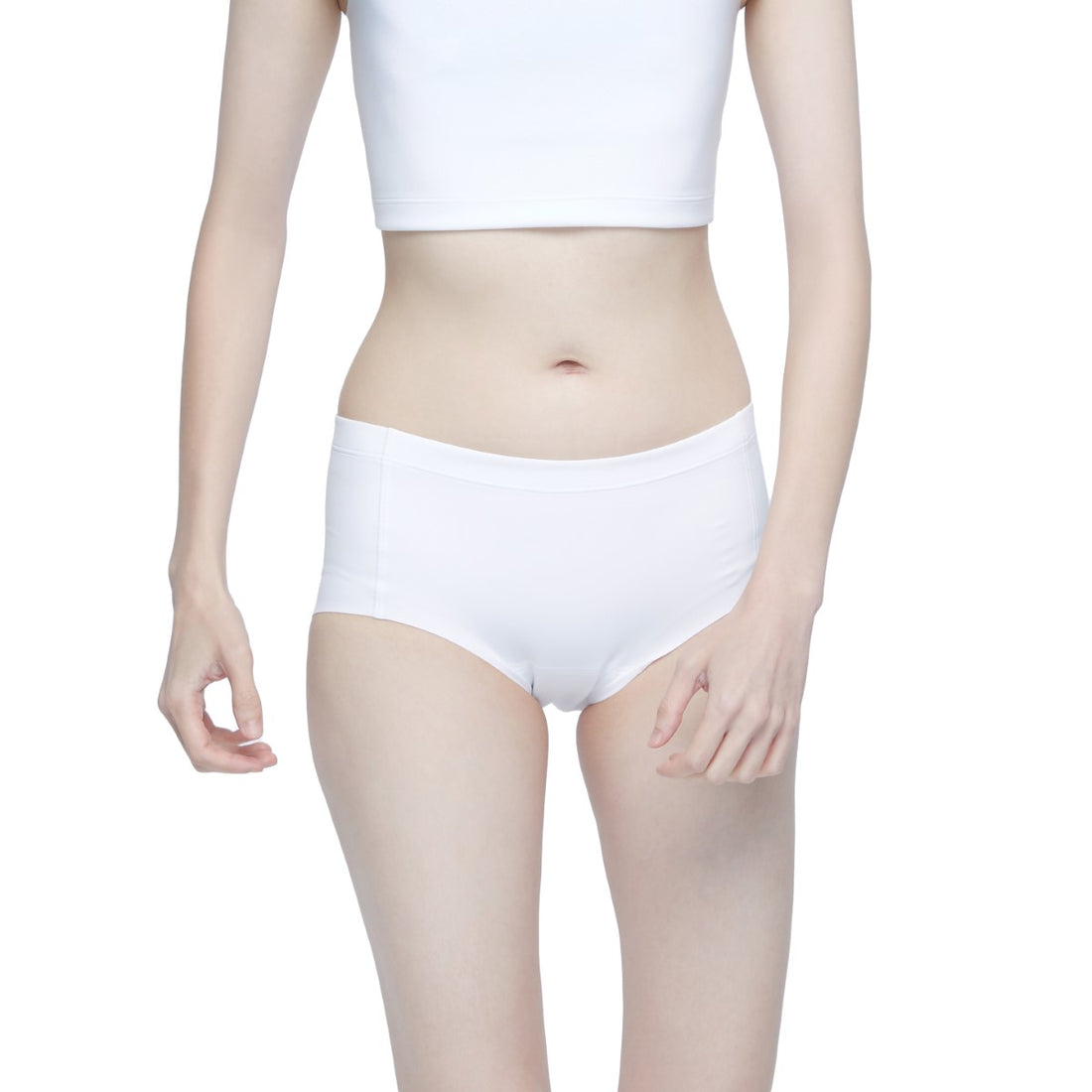 Wacoal FREEDOM Free cut half-body tank top (shirt and underwear) model WX1509+WX2604 white (WH)