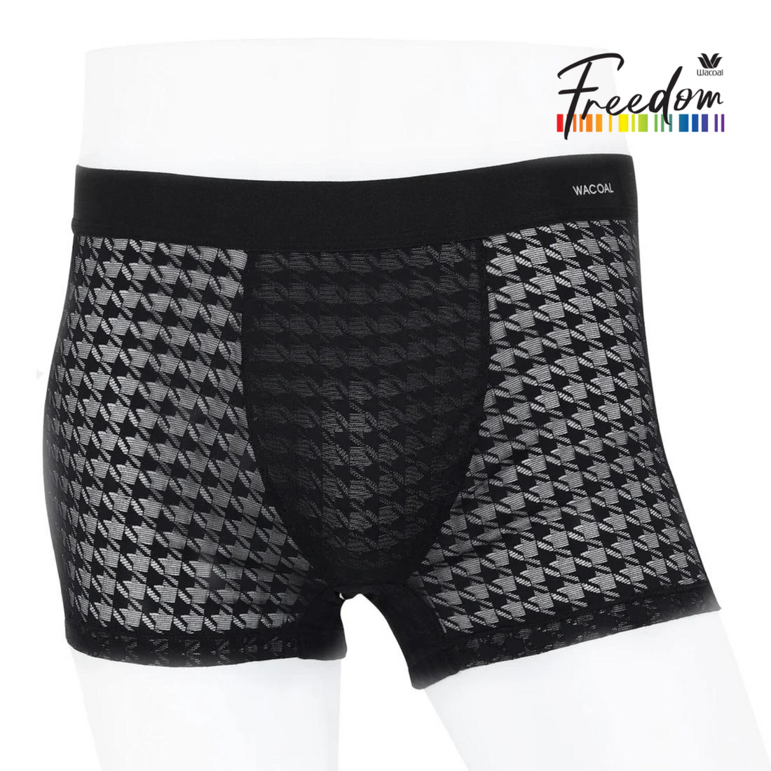 Wacoal Freedom LIMITED UNDERWEAR Men's Underwear Lace Boxer Model WX2651 Black (BL)