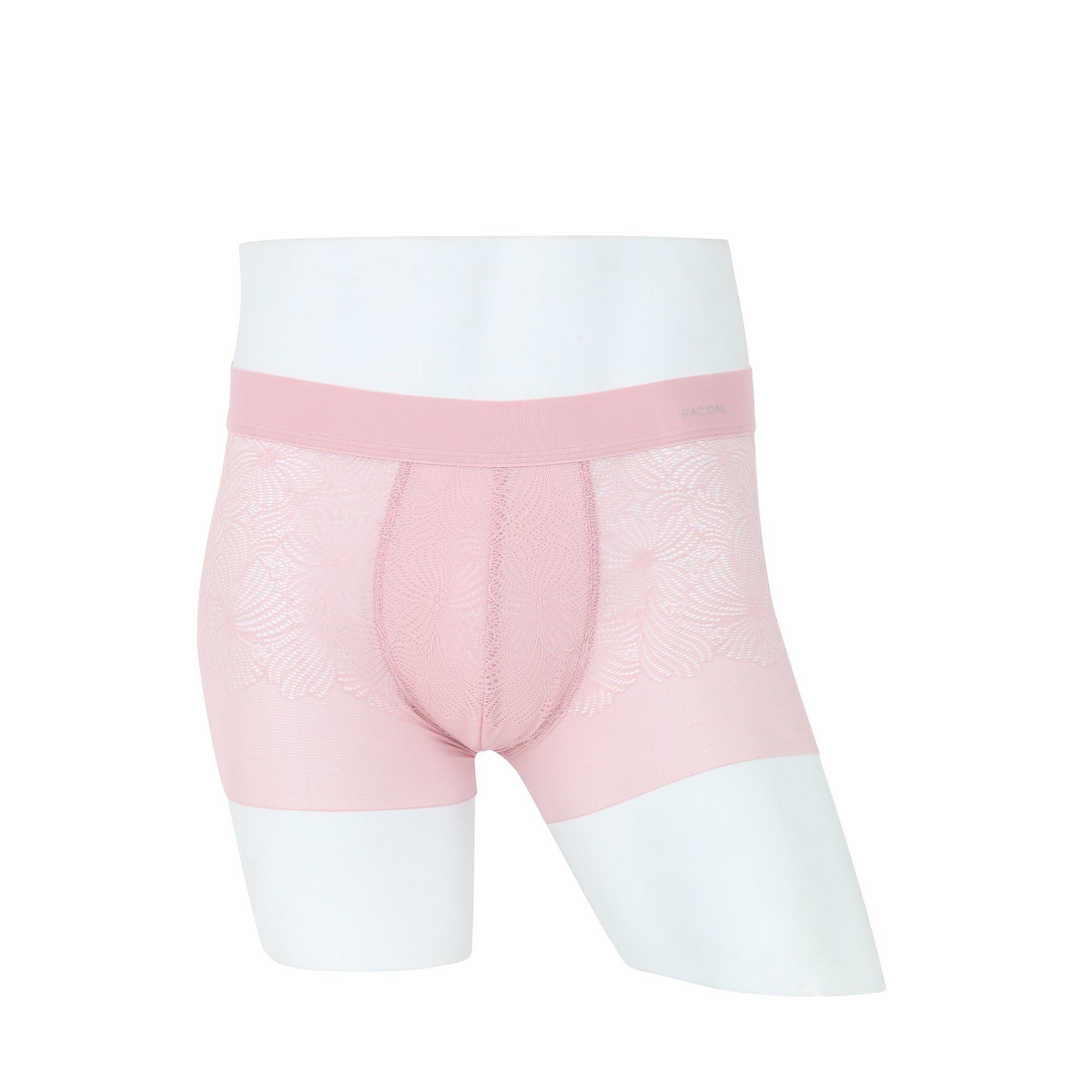 Wacoal Freedom LIMITED UNDERWEAR กางเกงลูกไม้นุ่ม  (Lace Boxer ) รุ่น WXU406 สีชมพูกุหลาบป่า (WR)