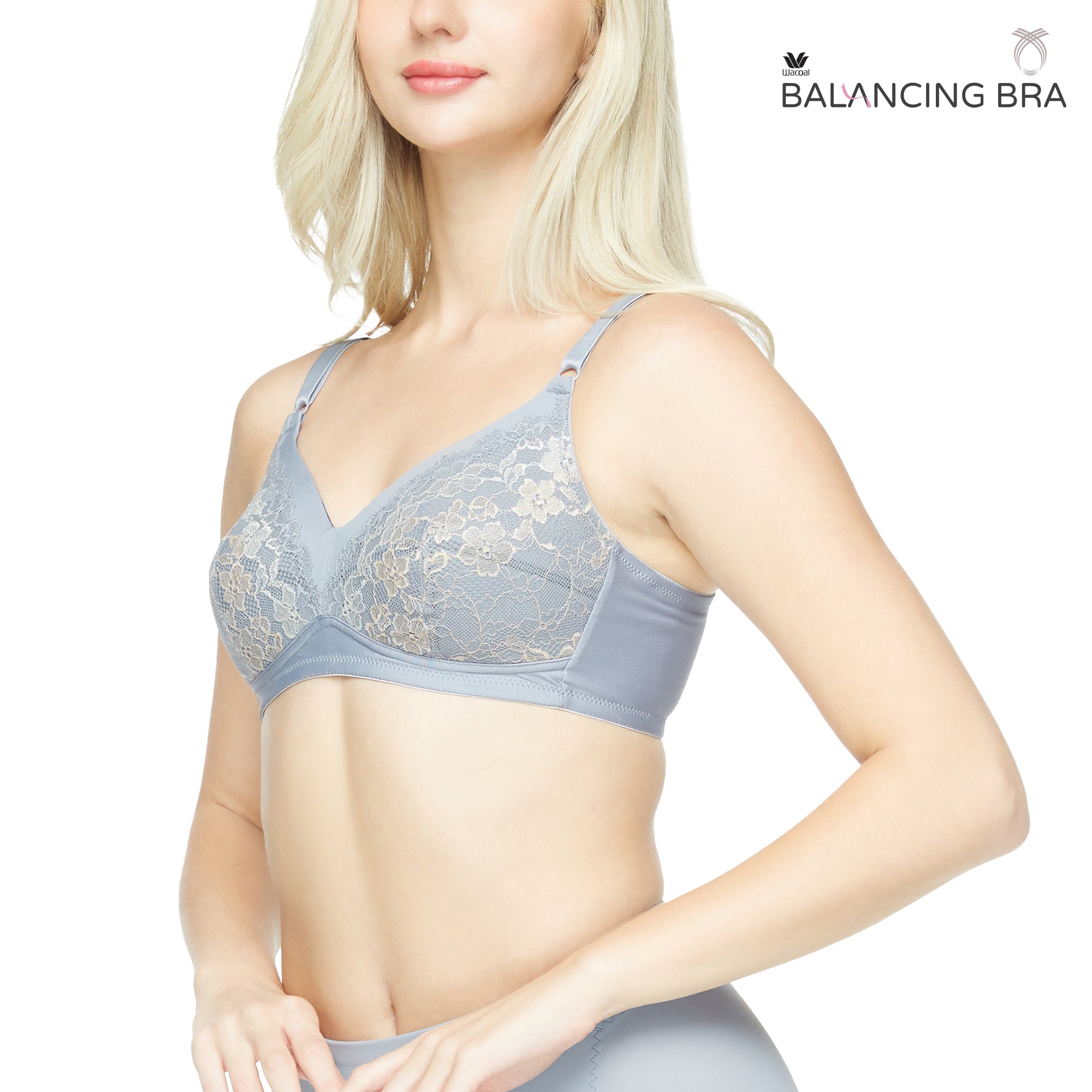 Wacoal Balancing Bra บราสำหรับใส่เต้านมเทียม รุ่น WXB515 สีเทา (GY)