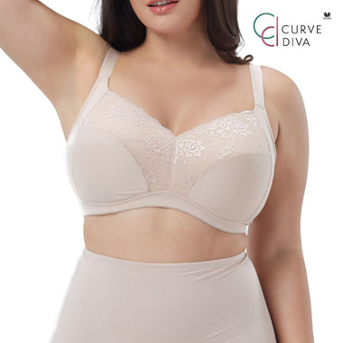 Wacoal Curve Diva บราไซซ์ใหญ่สำหรับสาวพลัสไซซ์ รุ่น WXQ102 สีเบจ (BE)
