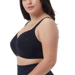 Wacoal Curve Diva Big bra for plus size girls Model WXQ102 Black (BL)