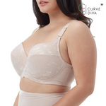 Wacoal Curve Diva บราไซซ์ใหญ่สำหรับสาวพลัสไซซ์ รุ่น WXQ302 สีเบจ (BE)