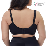 Wacoal Curve Diva Big size bra for plus size girls Model WXQ303 Black (BL)