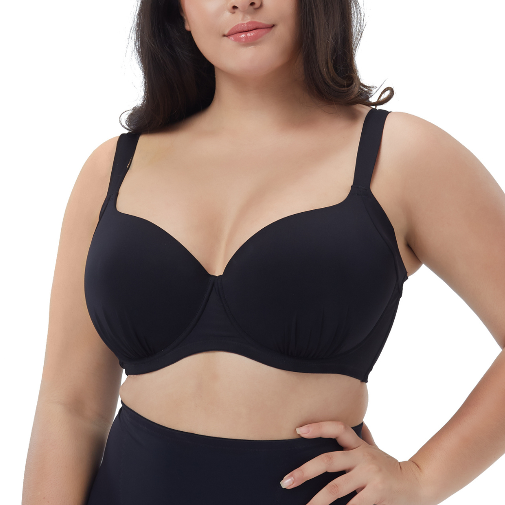 Wacoal Curve Diva Big size bra for plus size girls Model WXQ303 Black (BL)