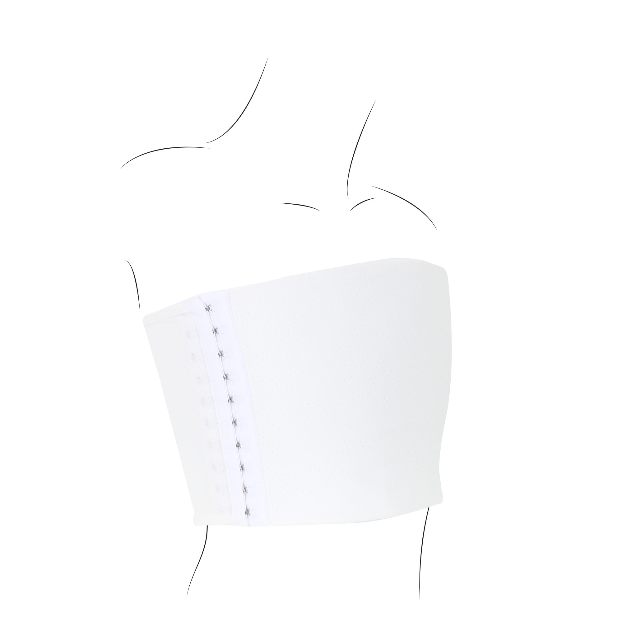 Wacoal FREEDOM ผ้าแถบกระชับอกแบบครึ่งตัวตะขอด้านข้างรุ่น WXT102 สีขาว (WH)