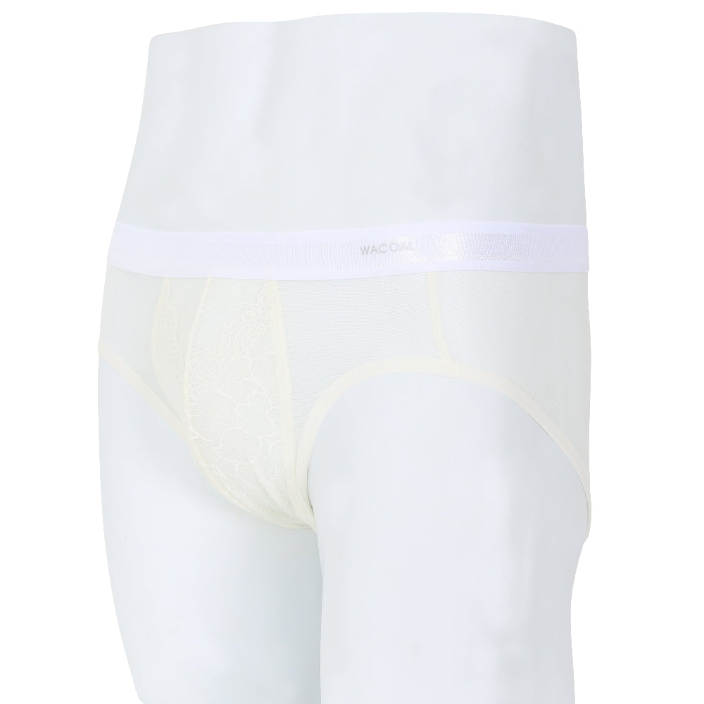 Wacoal Freedom กางเกงในชาย bikini  เรียบเนียน กระชับ ผ้าทอลายตาข่ายรุ่น WXU301 สีครีม (CR)