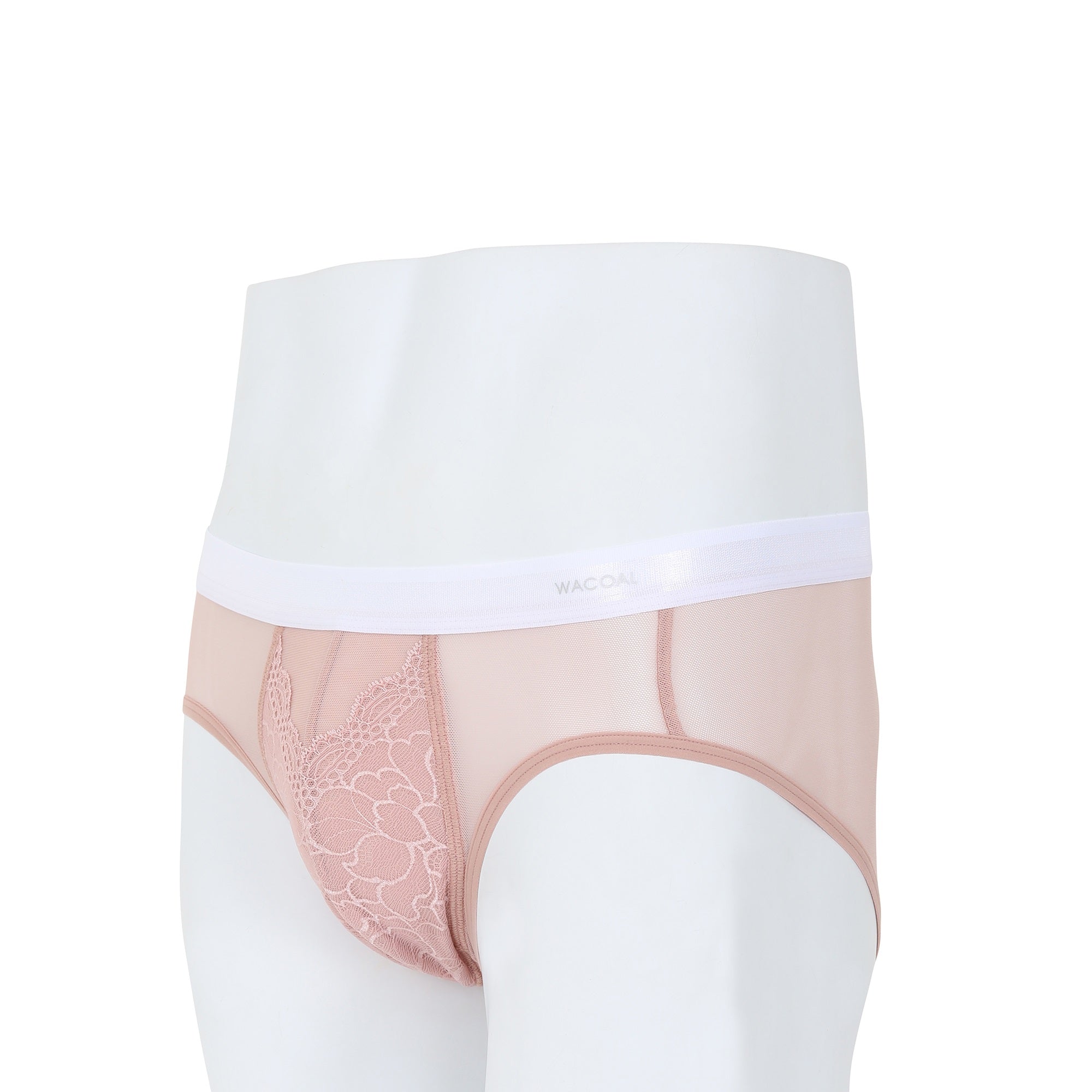Wacoal Freedom กางเกงในชาย bikini  เรียบเนียน กระชับ ผ้าทอลายตาข่ายรุ่น WXU301 สีชมพูกุหลาบป่า (WR)