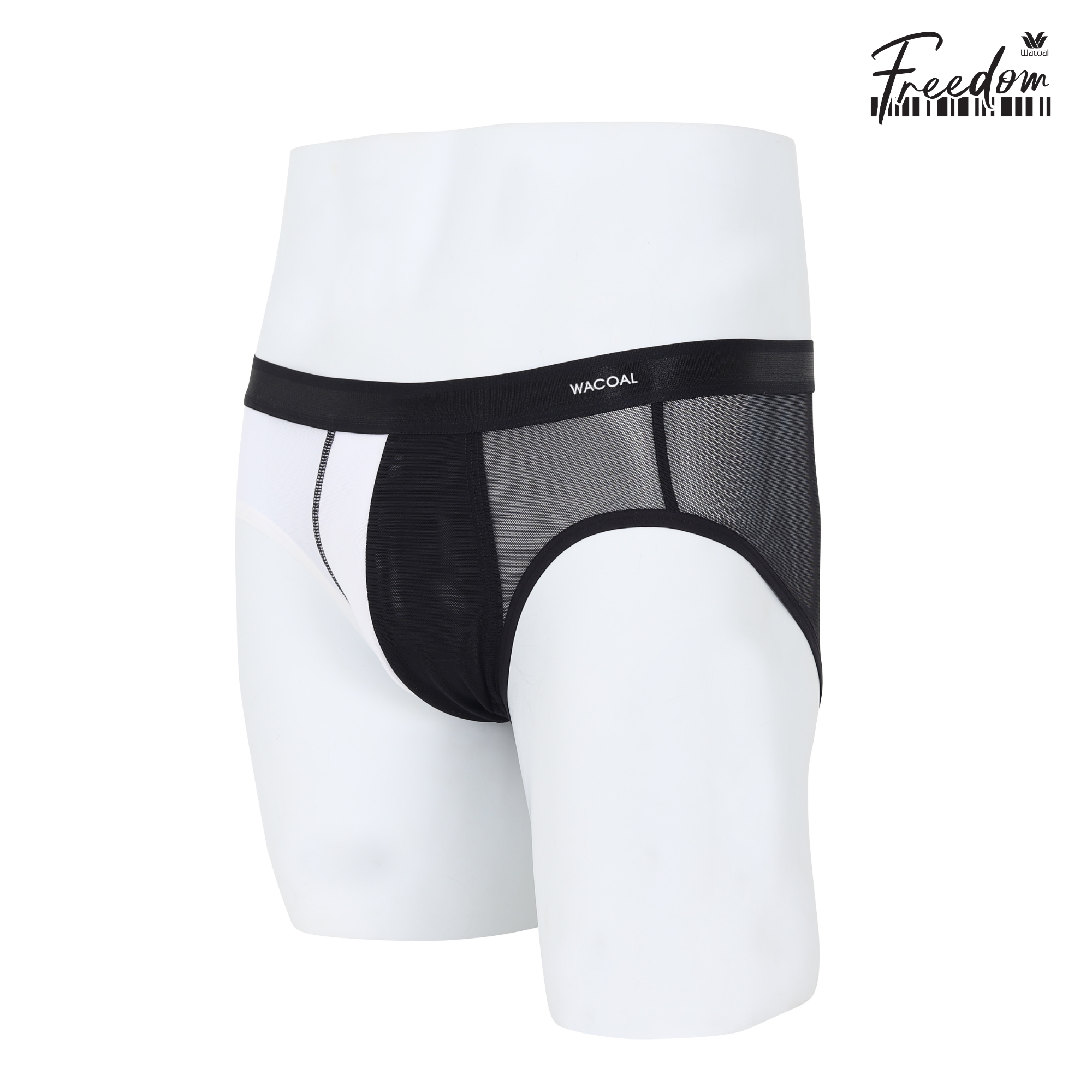 Wacoal Freedom LIMITED กางเกงในชาย (BIKINI)Two tone NudeX รุ่น  WXU302 สีดำ (BL)