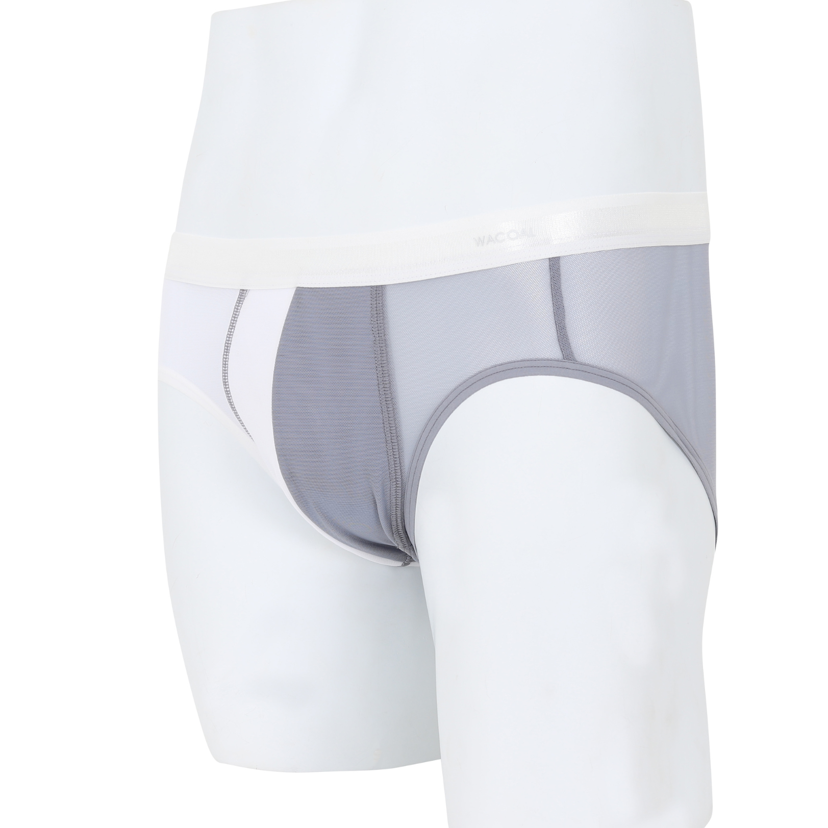 Wacoal กางเกงในผู้ชาย Bikini See-Through Two Tone รุ่น  WXU302 สีดำ (GY)