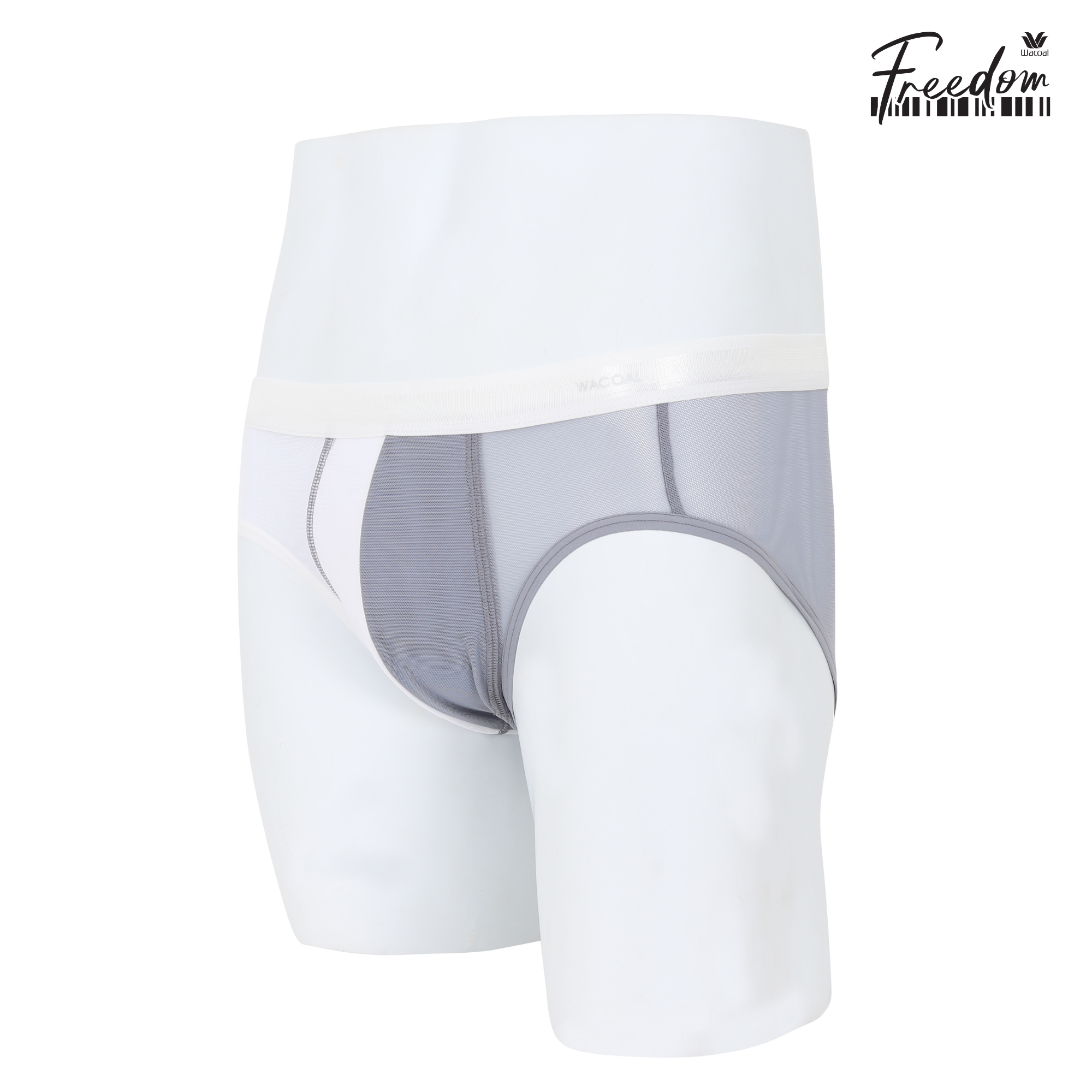 Wacoal Freedom LIMITED กางเกงในชาย (BIKINI)Two tone NudeX รุ่น  WXU302 สีดำ (GY)