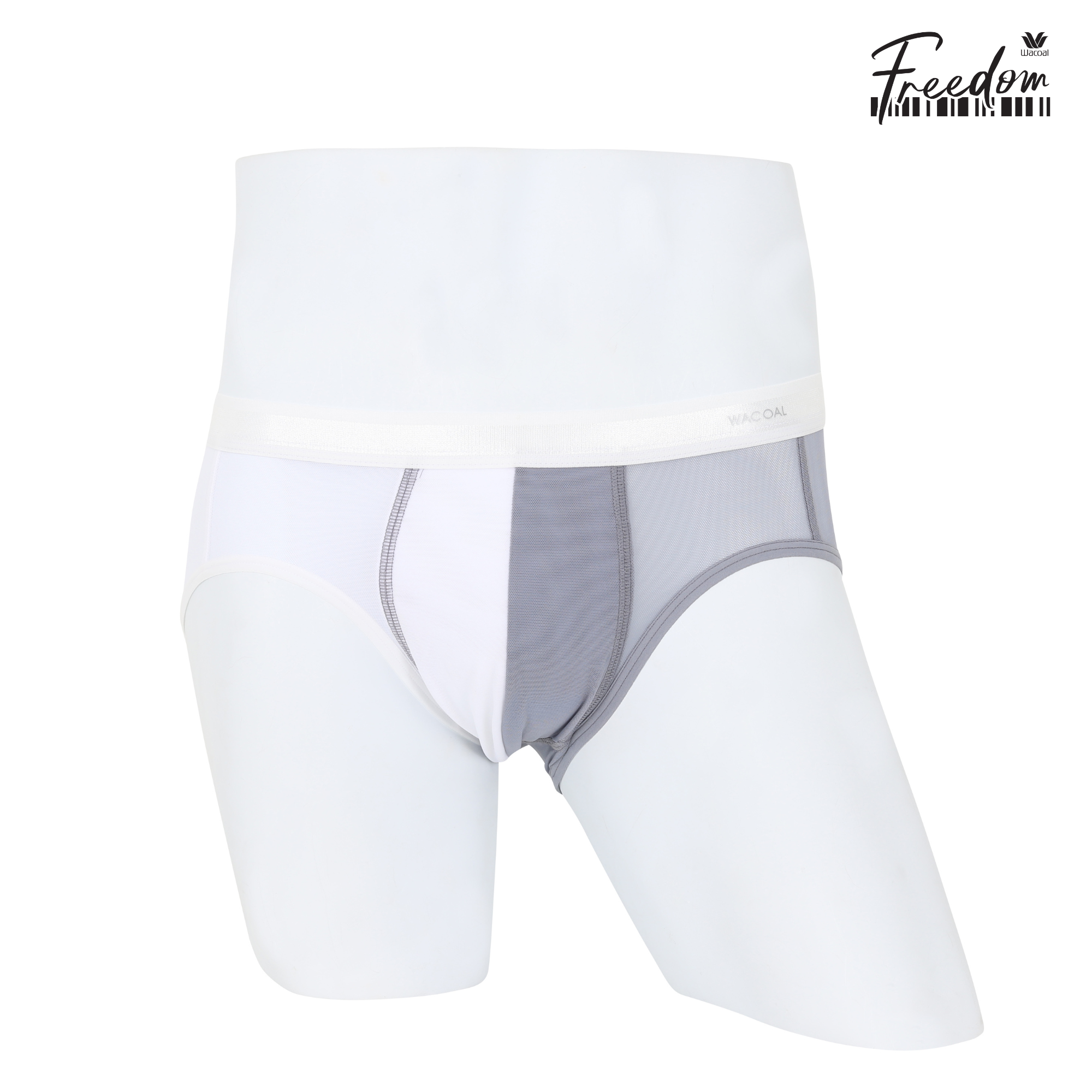 Wacoal Freedom LIMITED กางเกงในชาย (BIKINI)Two tone NudeX รุ่น  WXU302 สีดำ (GY)
