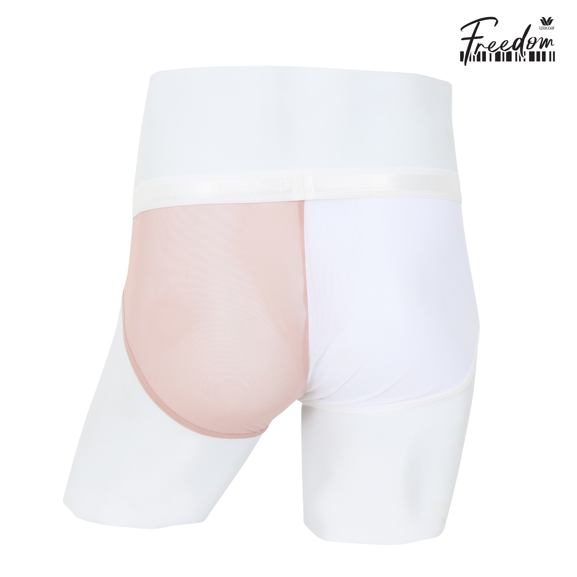 Wacoal Freedom LIMITED กางเกงในชาย (BIKINI)Two tone NudeX รุ่น  WXU302 สีชมพูกุหลาบป่า (WR)