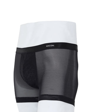 Wacoal Freedom กางเกงใน Boxer เรียบเนียน กระชับ ผ้าทอลายตาข่าย รุ่น WXU401 สีดำ (BL)