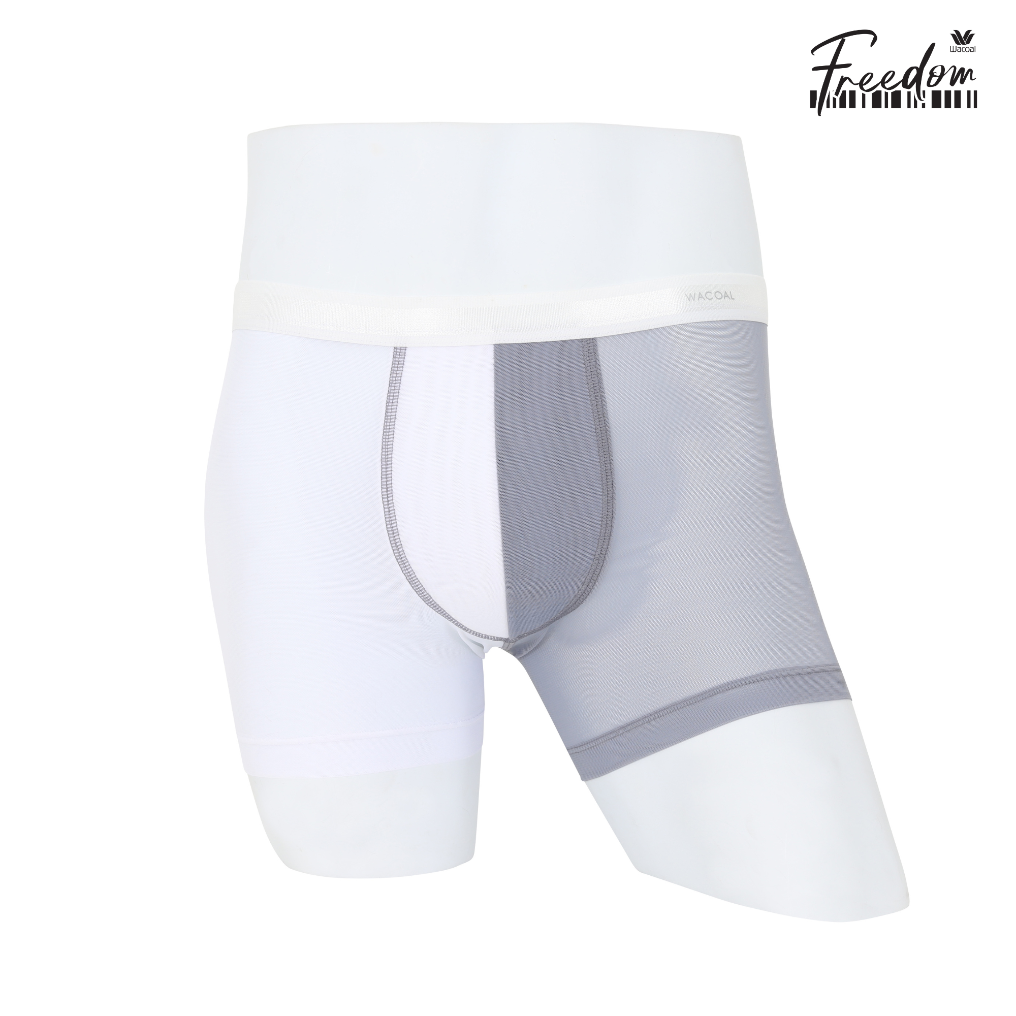 Wacoal Freedom LIMITED กางเกงในชาย (BOXER) Two tone NudeX รุ่น WXU402 สีเทา (GY)