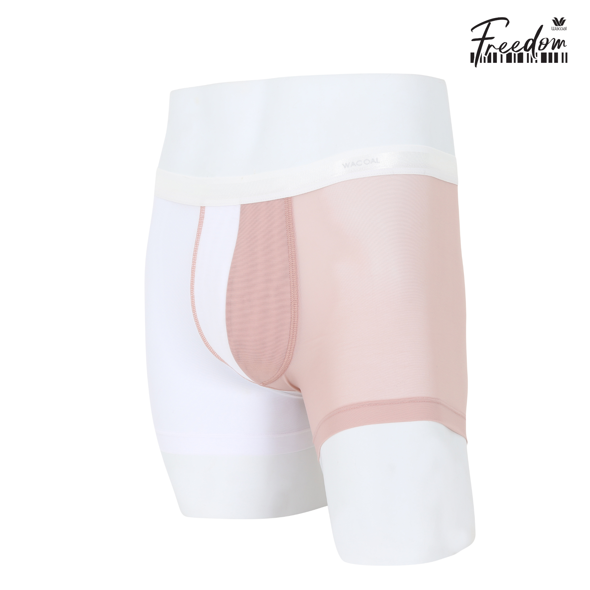 Wacoal Freedom LIMITED กางเกงในชาย (BOXER) Two tone NudeX รุ่น WXU402 สีชมพูกุหลาบป่า (WR)