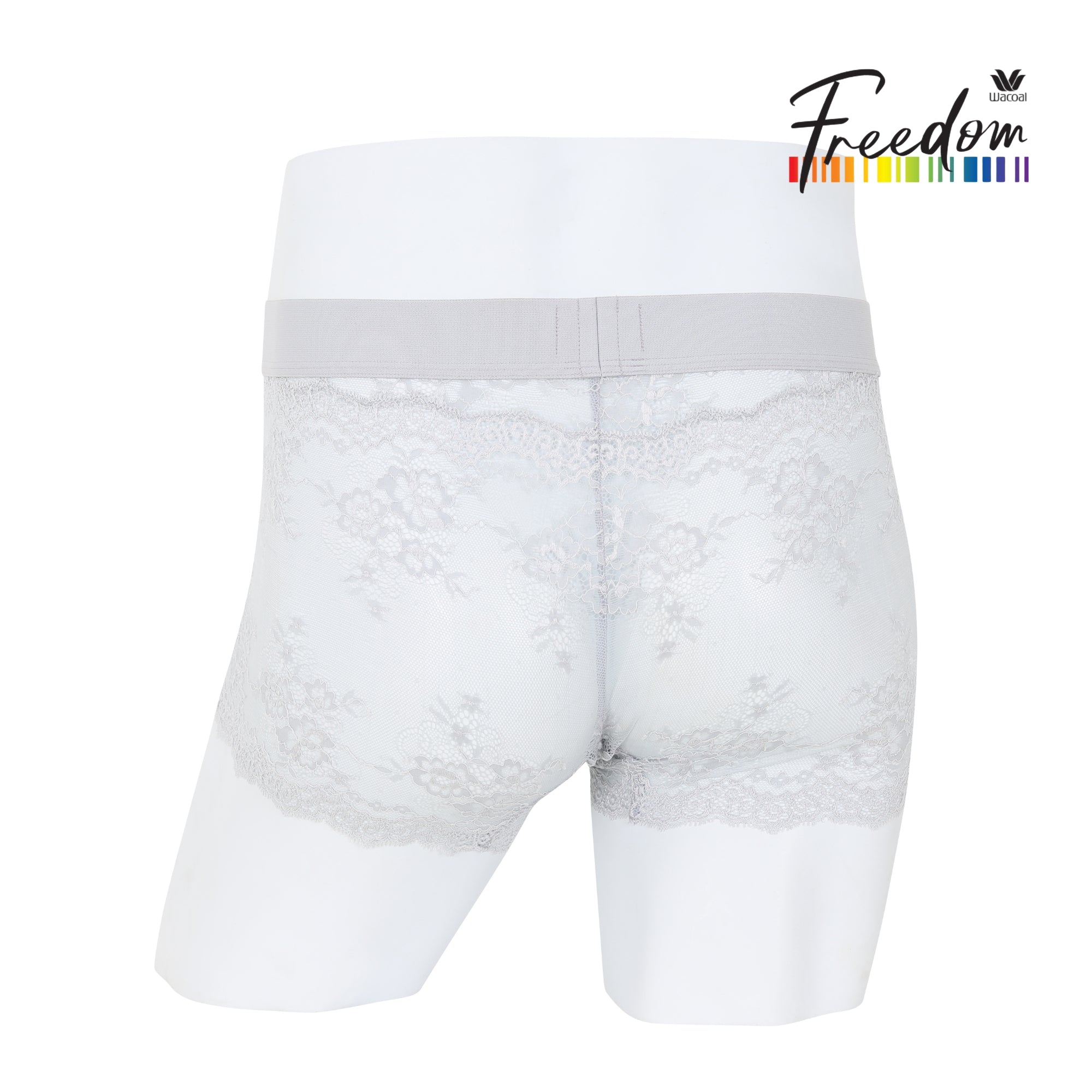 Wacoal Freedom LIMITED กางเกงลูกไม้ชาย(Lace Boxer) รุ่น WXU403 สีเทา (LI)