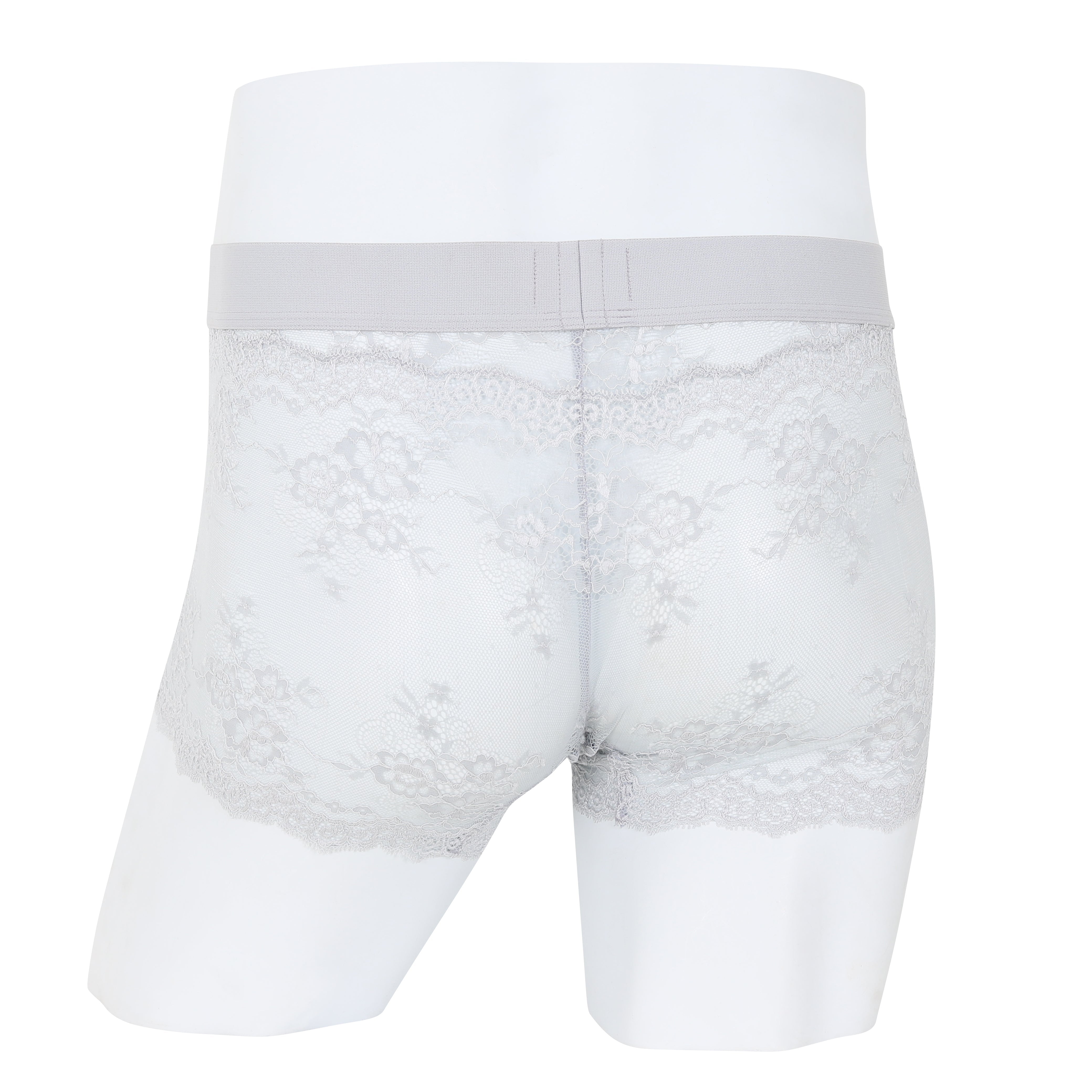 Wacoal กางเกงในผู้ชาย ผ้าลูกไม้ LUXURY FLORAL LACE BOXER รุ่น WXU403 สีเทา (LI)