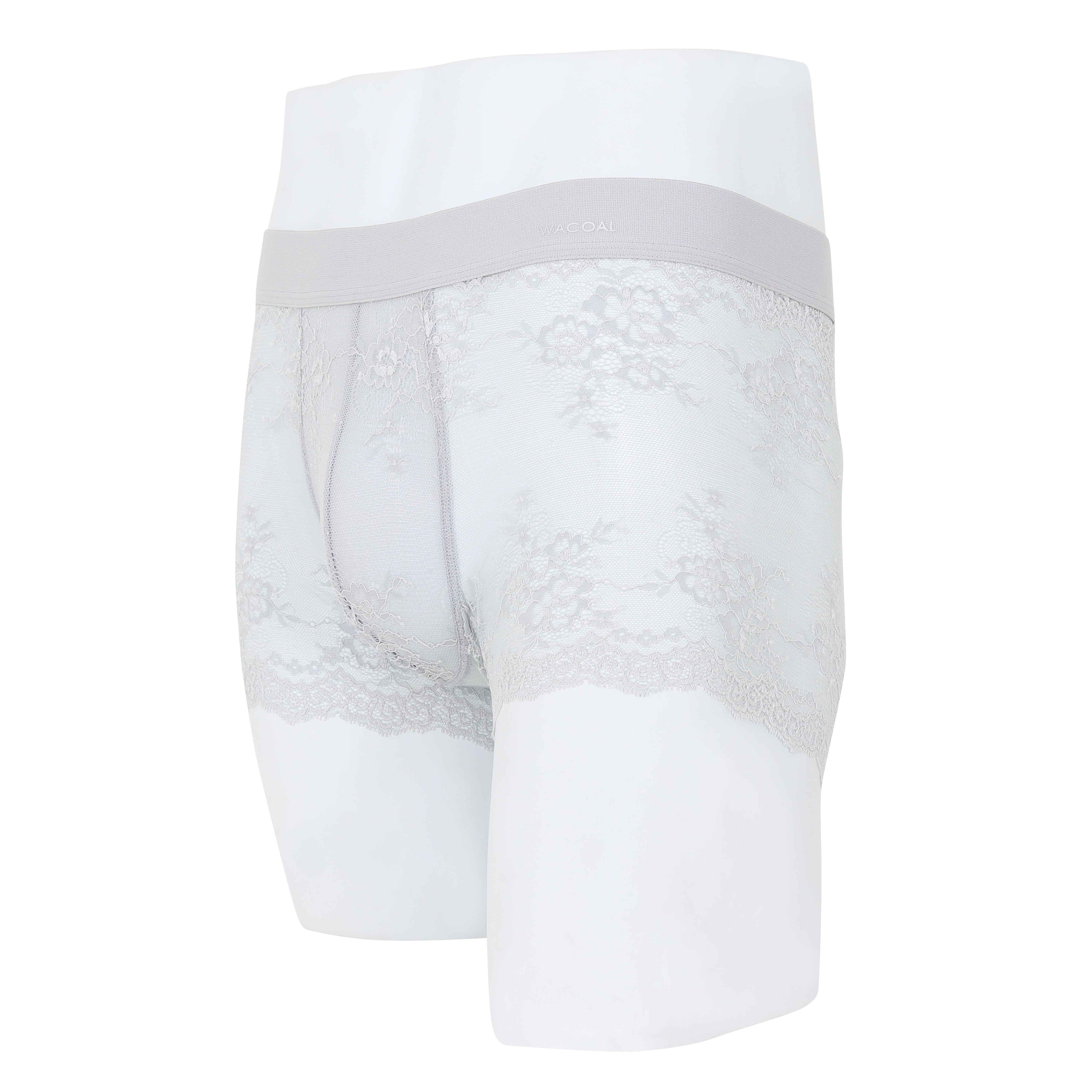 Wacoal กางเกงในผู้ชาย ผ้าลูกไม้ LUXURY FLORAL LACE BOXER รุ่น WXU403 สีเทา (LI)