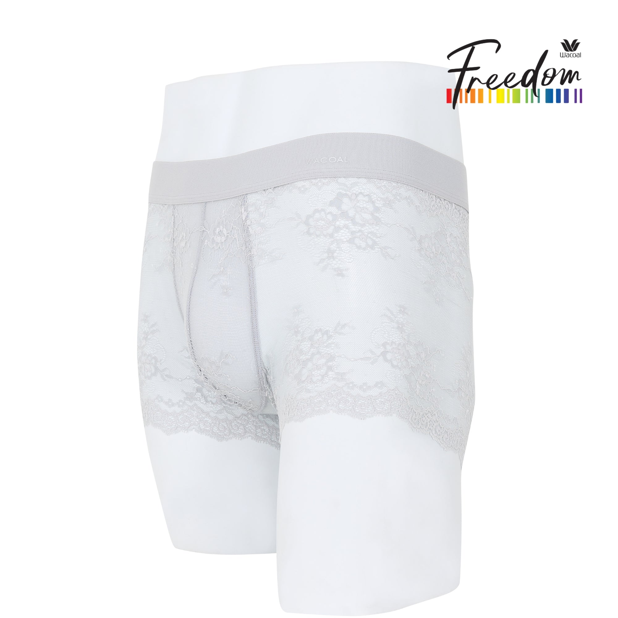 Wacoal Freedom LIMITED กางเกงลูกไม้ชาย(Lace Boxer) รุ่น WXU403 สีเทา (LI)