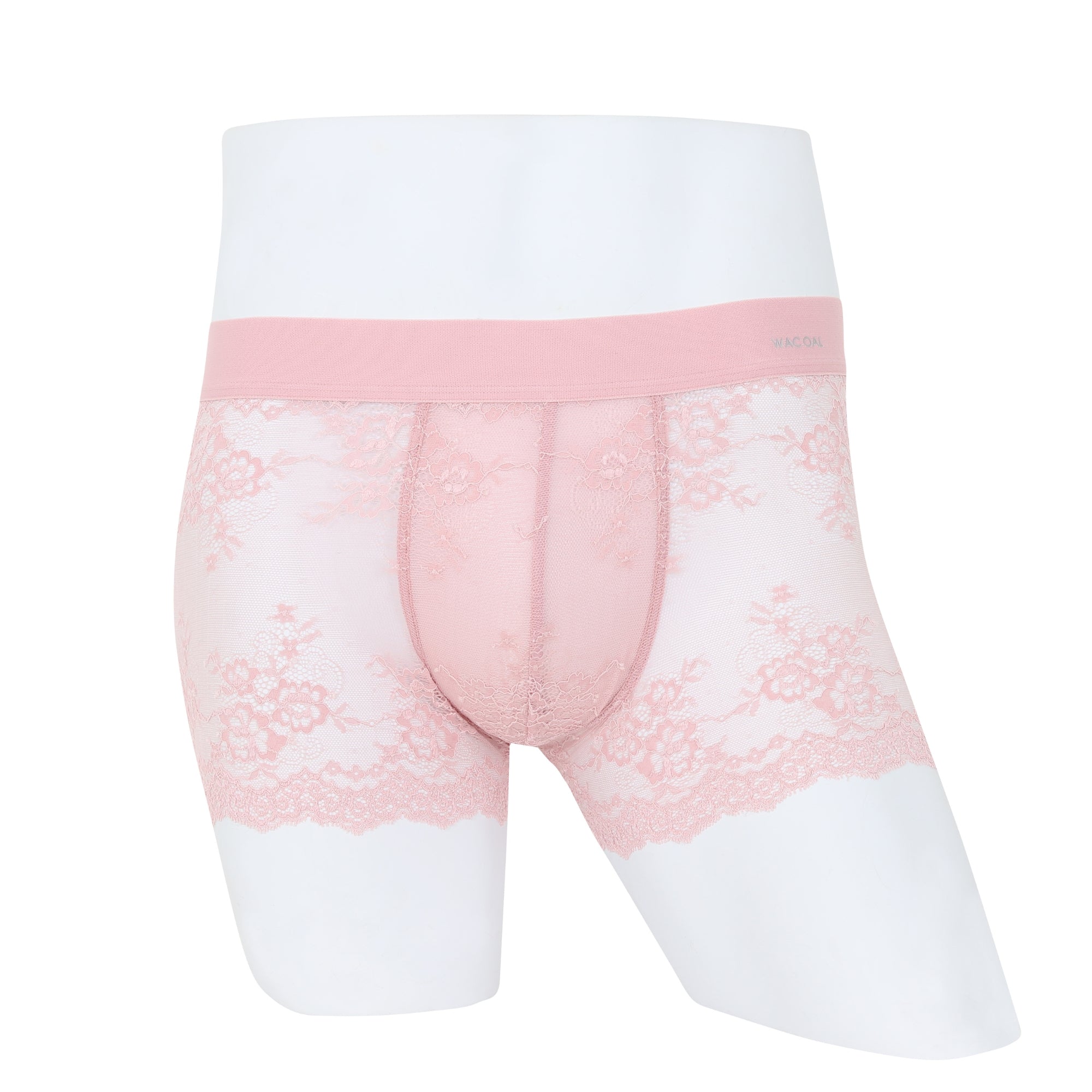 Wacoal Freedom LIMITED กางเกงลูกไม้ชาย(Lace Boxer) รุ่น WXU403 สีชมพู (WR)
