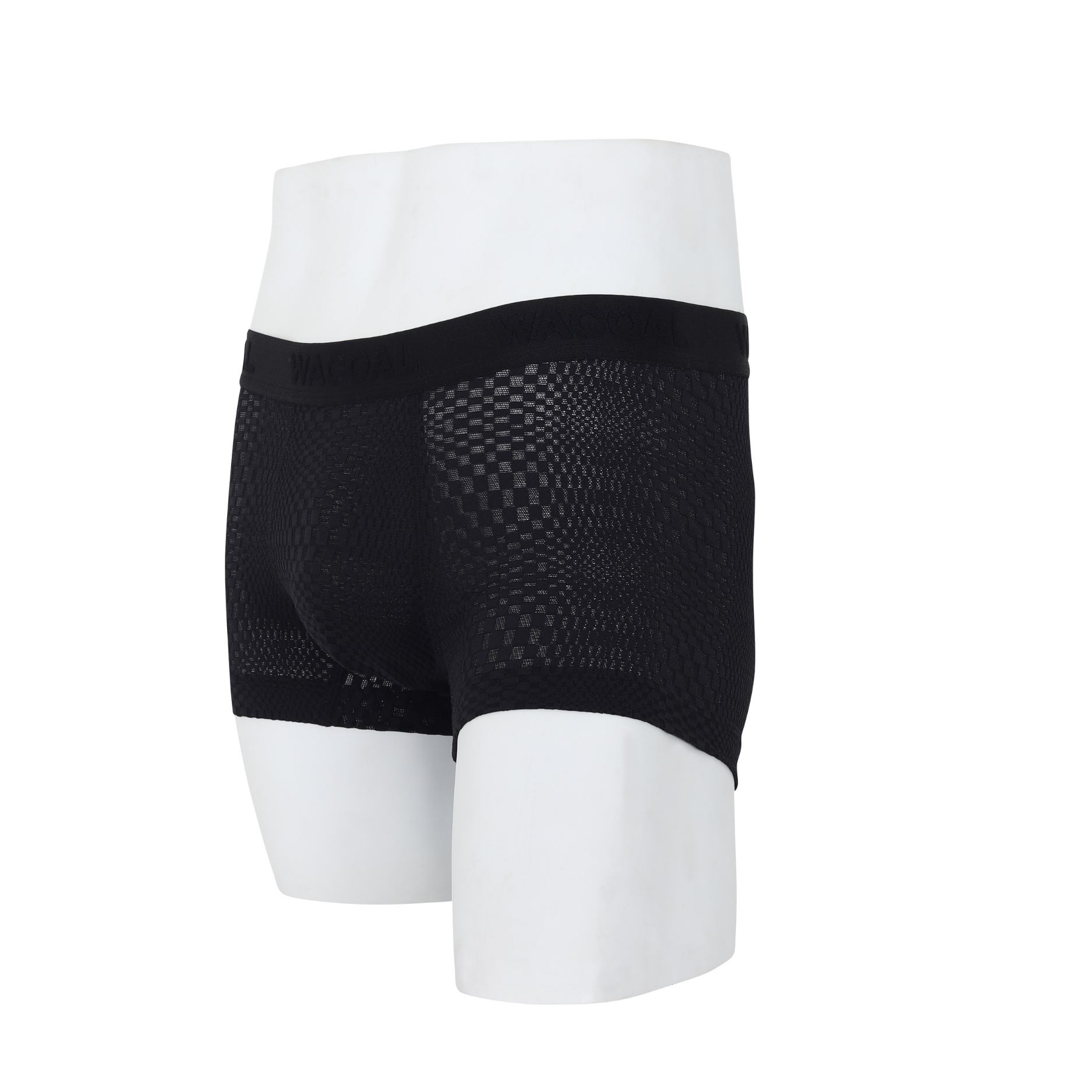 Wacoal กางเกงในผู้ชาย ทอลายกราฟิก (BOXER) รุ่น WXU408 สี ดำ (BL)