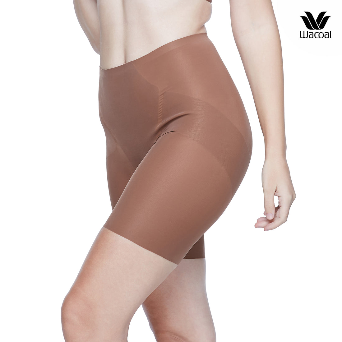 Wacoal Shape Beautifier Hips long-sleeved compression pants, model WY1617, brown (BR)