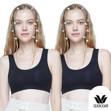 Wacoal Smart Size Go Girls Jelly Bra 3D Fit บราไร้โครงวาโก้ เจลลี่บรา เซท 2 ชิ้น รุ่น WB3Y39/WB3239  (  สีดำ- สีดำ BL )